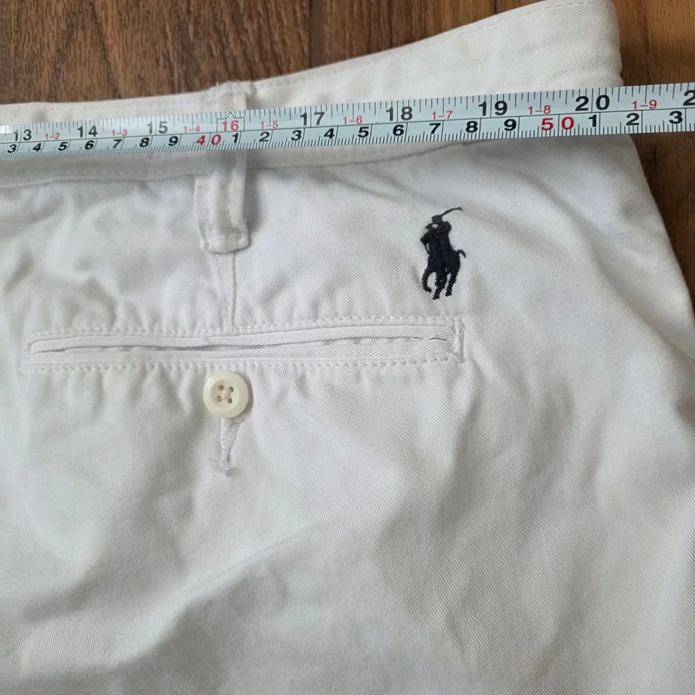 Polo Ralph Lauren Mens‎ White Relaxed Fit Chino Shorts Size 40 Cotton Twill